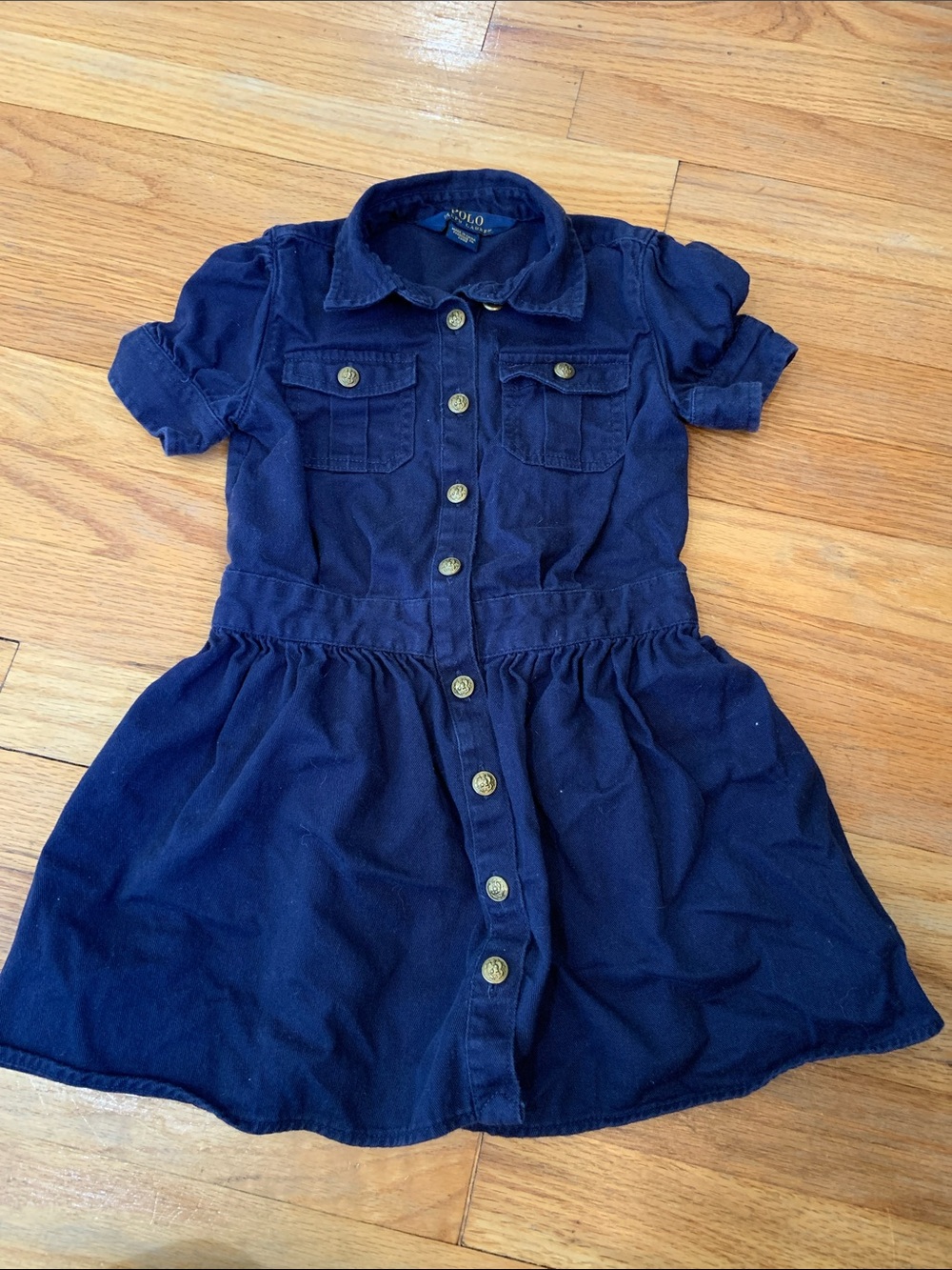 Ralph Lauren Navy Button-Down Dress Size 4
